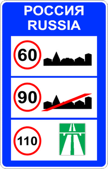 6.1 общие ограничения максимальной скорости (2250х1500) - Дорожные знаки - Информационные знаки - vektorb.ru